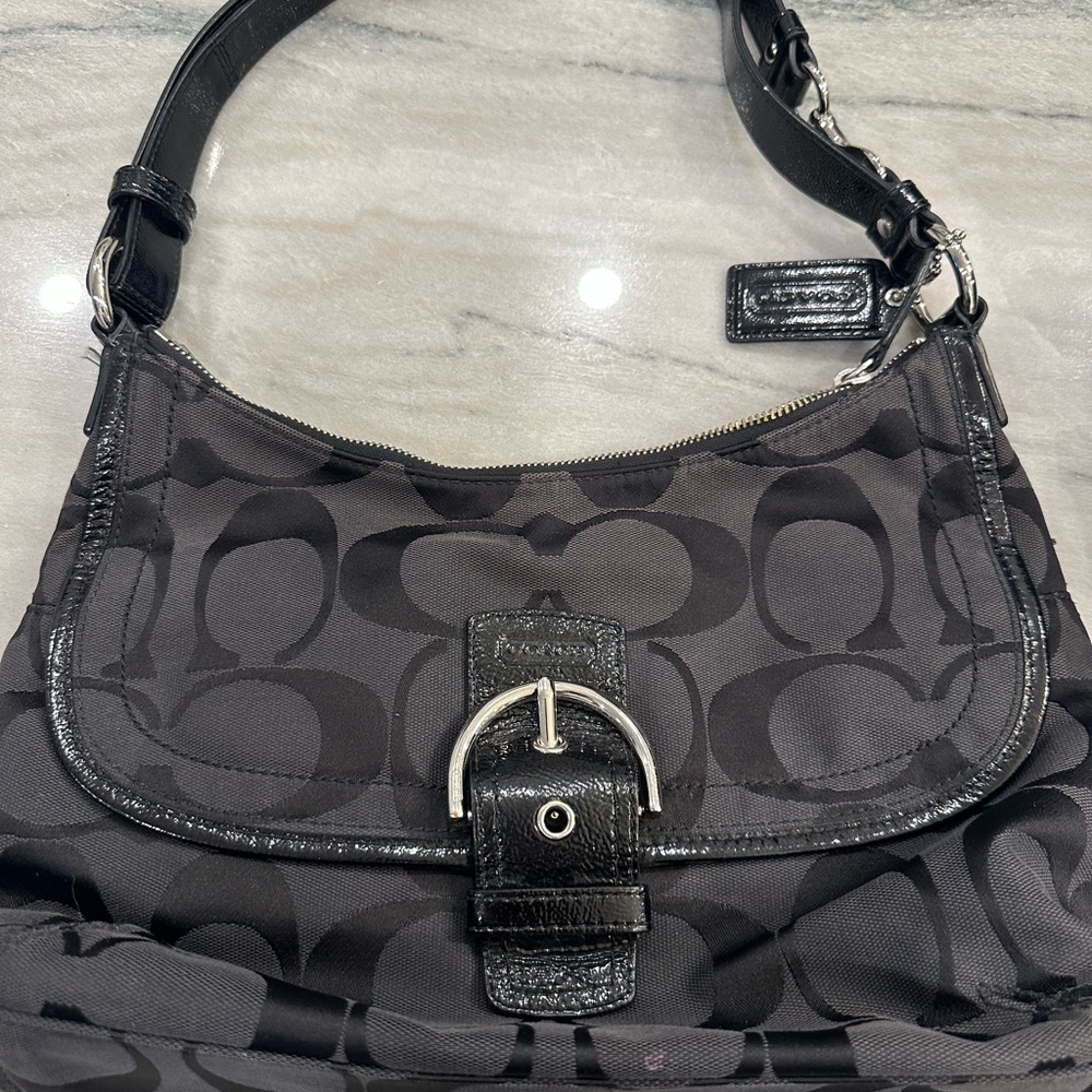 Coach Black Signature Shoulder Bag